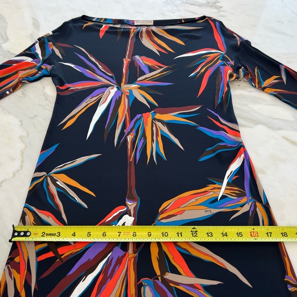EMILIO PUCCI BLACK MULTI BAMBOO DRESS MODEL 71RL51 SIZE IT 44 / US 10 NWOTS! - Picture 11 of 17